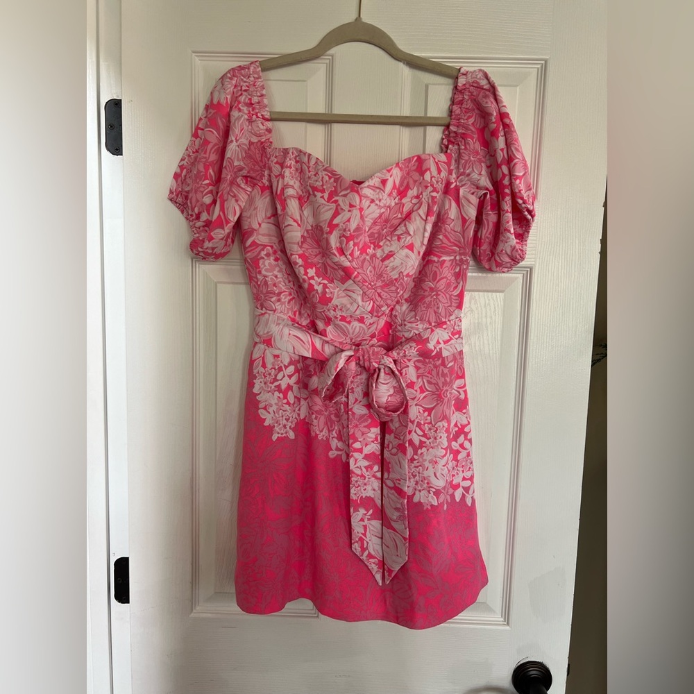Lilly Pulitzer Roxie Pink Floral Off-Shoulder Romper